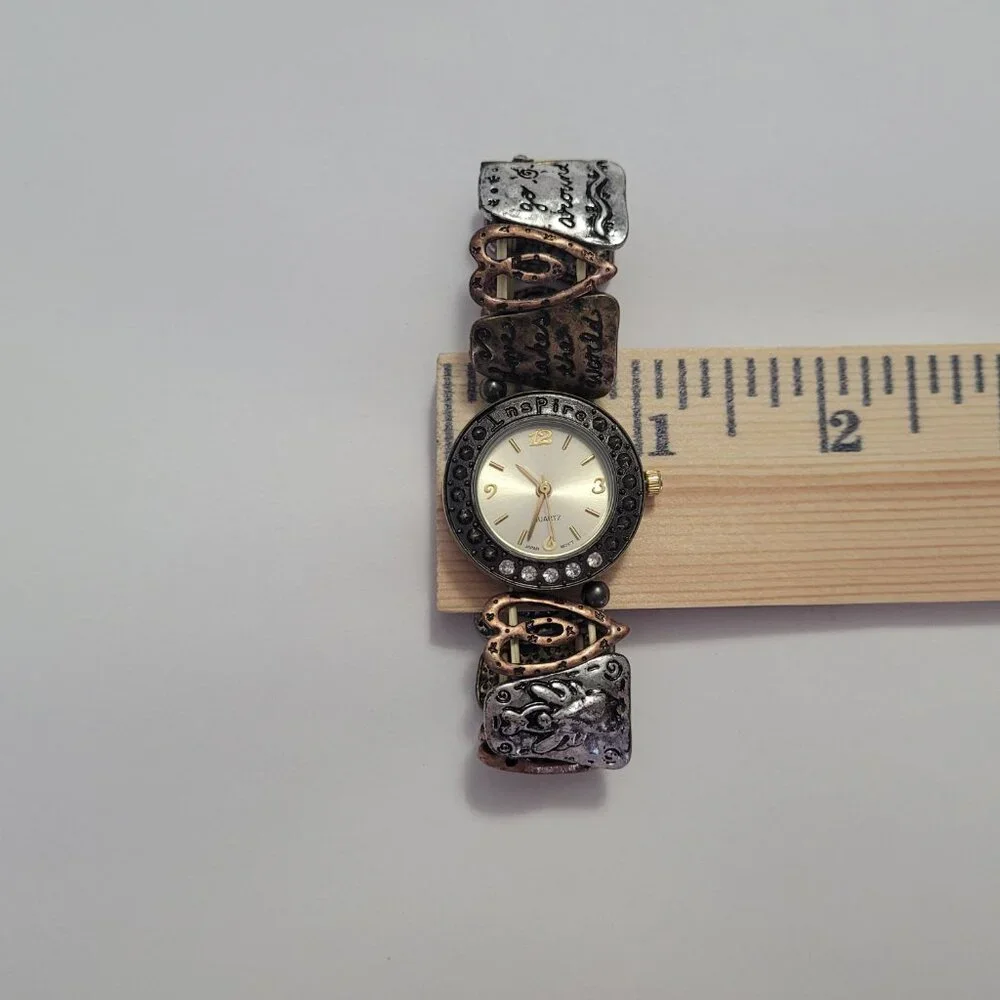 Hearts Watch Stretch Band Bracelet Womens